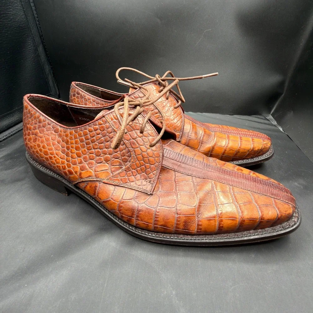 Handmade Genuine Lizard Leather Dress Shoes Men's 11.5 Spain Exotic Reptile